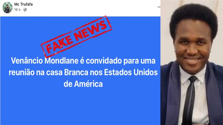 É falso que Venâncio Mondlane tenha sido convidado para uma reunião na Casa Branca. Nenhuma fonte oficial americana confirma o alegado convite.